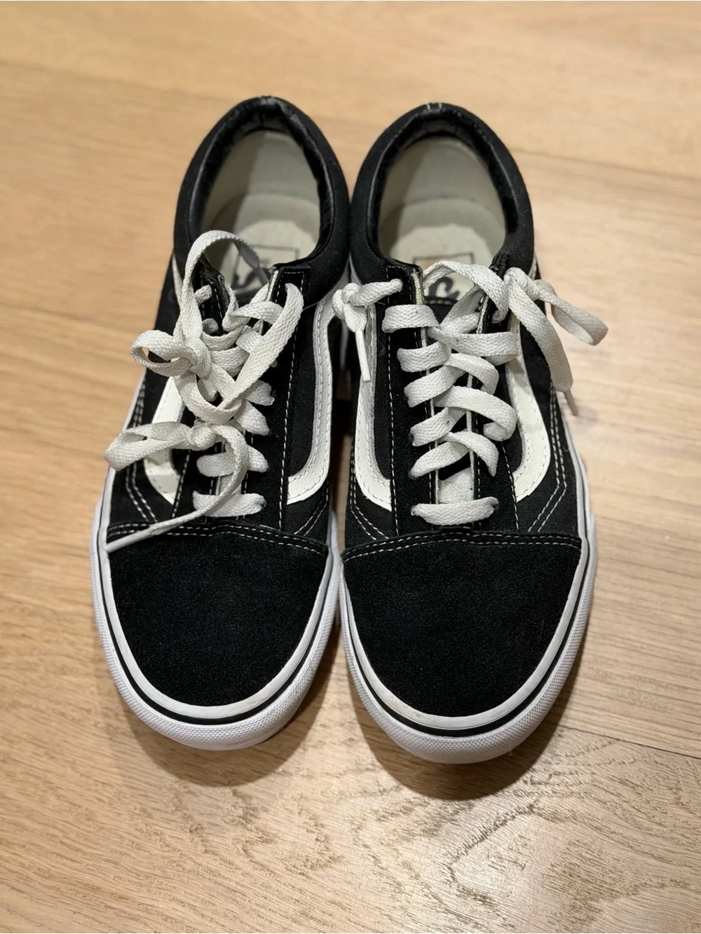 Vans Old Skool Black and White Low-Top Sneakers